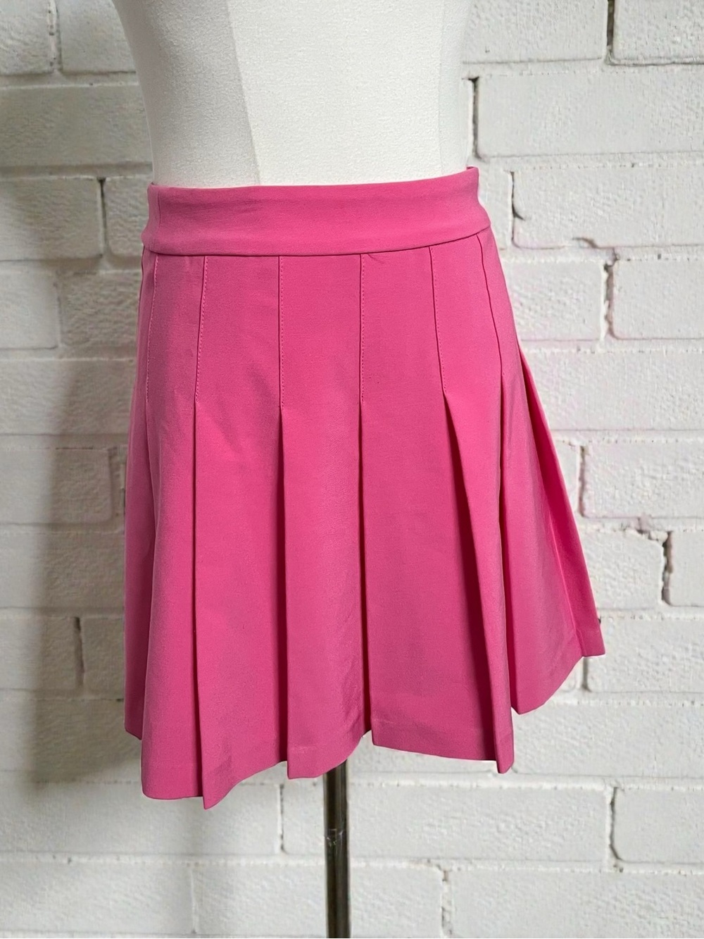 Sun Deh Hot Pink Pleated Mini Skirt Size 4 | Barbiecore Coquette